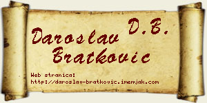 Daroslav Bratković vizit kartica